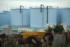 這是2017年10月12日在福島第一核電站內拍攝的儲存罐。（圖源：新華社）