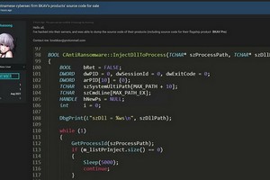 “chunxong”賬戶在某個黑客論壇上銷售Bkav科技集團的軟件源代碼。（圖源：網站截圖）