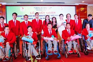 越南殘疾運動員代表團。（圖源：越通社）