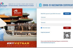 圖為旅遊總局建立的新冠疫苗接種證明系統之界面。（圖源：網站截圖）