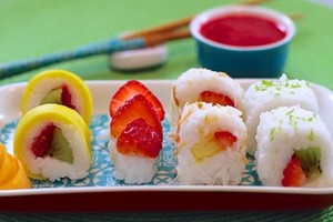 綠茶水果壽司做法