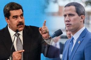 委內瑞拉現任總統馬杜羅（左）與反對派領袖瓜伊多。（圖源：Getty Images）
