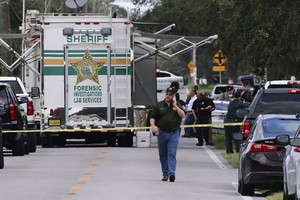 警方封鎖案發現場。（圖源: AP）