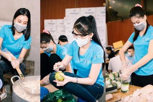 許多佳麗參加「愛心食堂」活動。