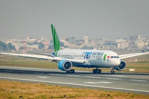 圖為越竹航空的一架波音787夢幻客機。（圖源：越通社）