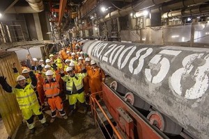 當地時間9月6日，“北溪-2”天然氣管道項目第二條支線的最後一節管道完成焊接。（圖源：Nord Stream AG）