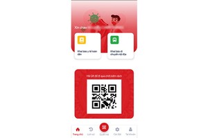 圖為 VNEID 健康申報應用程式界面。（圖源：互聯網）