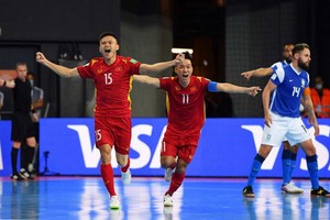 越南球員慶祝進球。（圖源：互聯網）