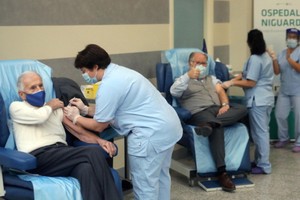 意大利開展的疫苗接種運動。 （圖源：路透社）