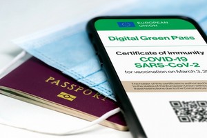 新冠通行證。（示意圖源：互聯網）