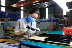 北寧省安豐工業區越南 Hanpo 股份公司生產活動一瞥。 （圖源：越通社）