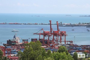 西哈努克港口一景。（圖源：柬中時報）