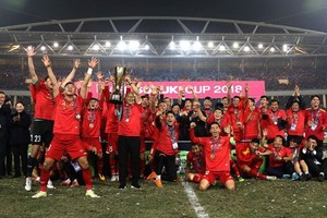 越南隊贏得2018年鈴木盃東南亞足球錦標賽冠軍。（圖源：互聯網）