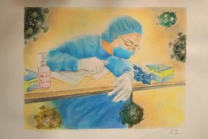 獲得拍賣的一幅畫。