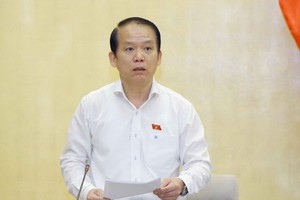 國會法律委員會主任黃清松在會議上發言。（圖源：越通社）