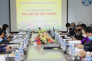 “胡伯伯與海防”科學座談會現場一景。（圖源：海防報） 