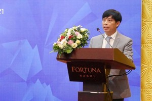 工商部電子商務與數字化局長鄧黃海在會議上致開幕詞。（圖源：工商部）