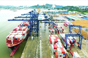 丐密集裝箱國際港。