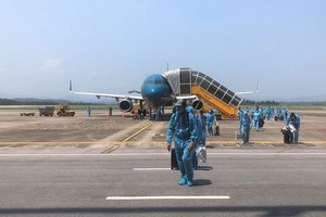 運送滯留國外的越南公民返鄉的航班。