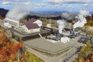 秋田縣湯澤市的山葵澤地熱發電站。（圖源：互聯網）