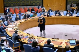 11月5日，在位於紐約的聯合國總部，安理會成員就國際法院成員的選舉提交選票。（圖源：聯合國）