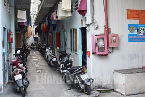 圖為守德市靈春坊的廉價勞工出租住房一處。