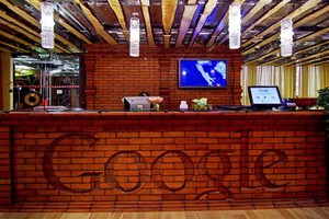 圖為谷歌莫斯科辦公室的接待處。（圖源：互聯網）