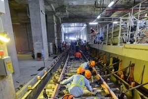 濱城-仙泉地鐵鋪設最後一段軌道