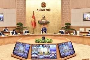 政府總理范明政主持會議。（圖源：VGP）