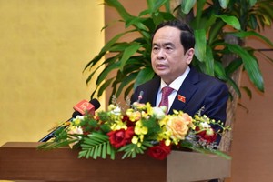國會常務副主席陳清敏在會議上發言。（圖源：N. Hướng）