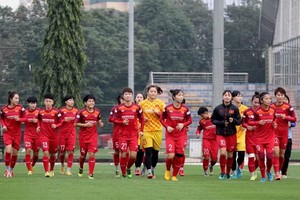 越南女足國家隊訓練。（圖源：互聯網）