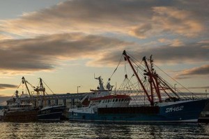 這是2020年10月11日在英國南部濱海肖勒姆拍攝的停靠在碼頭的漁船。（圖：新華社）