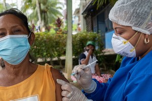 哥倫比亞的土著社區正在接種新冠疫苗。（圖：聯合國）