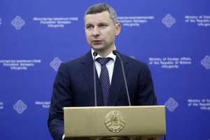 白俄羅斯外交部發言人格拉茲。（圖：新華社）