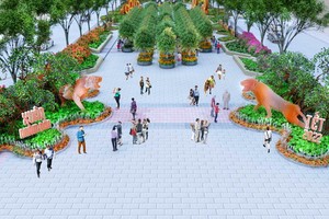 2022年阮惠春花街配景圖。（圖：黎軍）