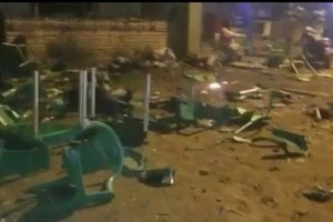 12月25日在剛果（金）東北部北基伍省貝尼市拍攝的襲擊現場。（圖：新華社）