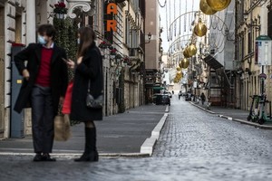 疫情期間的羅馬街頭。（圖：互聯網）