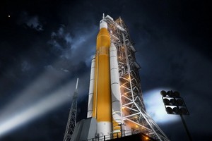 登月火箭SLS效果圖。