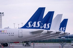 北歐航空（SAS）是丹麥、挪威及瑞典三國的國家航空公司。圖為丹麥根本哈根機場的北歐航空機隊。（圖：路透社）