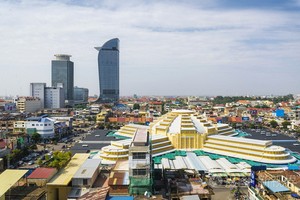 柬埔寨金邊市中心一景。（圖：互聯網）