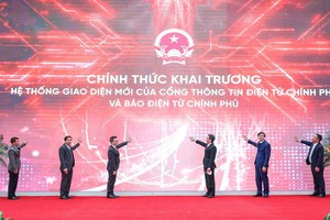 越南政府門戶網站全新改版亮相儀式。（圖：VGP）