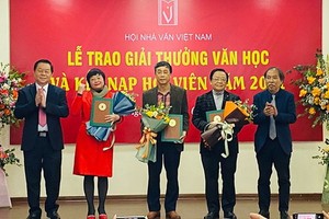 2021年文學獎頒獎儀式。（圖：香秋）