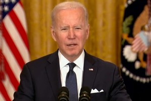 美國總統拜登就烏克蘭問題發表講話。（圖源：互聯網）