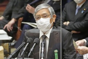 10月18日，日本央行行長黑田東彥在眾院預算委員會上發言。（圖：共同社）