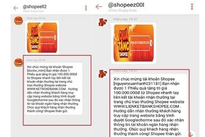 冒充Shopee人員並使用社交網建議受害者參加在線經營活動的合作夥伴等詐騙短訊。（圖：垂楊）