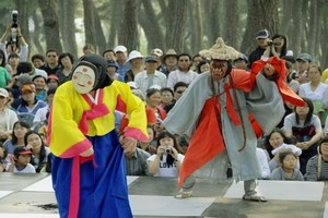 河回別神巫術假面舞。（圖：韓國文化財廳）