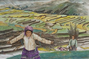 陳文海書畫作品欣賞 —— 回村路上