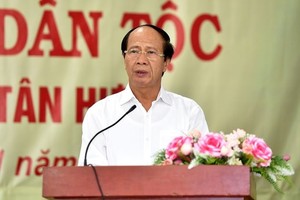 政府副總理黎文成在盛會上致詞。（圖：VGP）