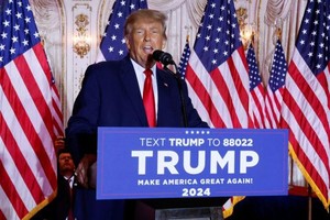 美國前總統特朗普宣佈將參加2024年美國總統大選。（圖：路透社）