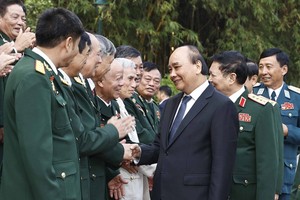 國家主席與 341 號師退伍軍人會面